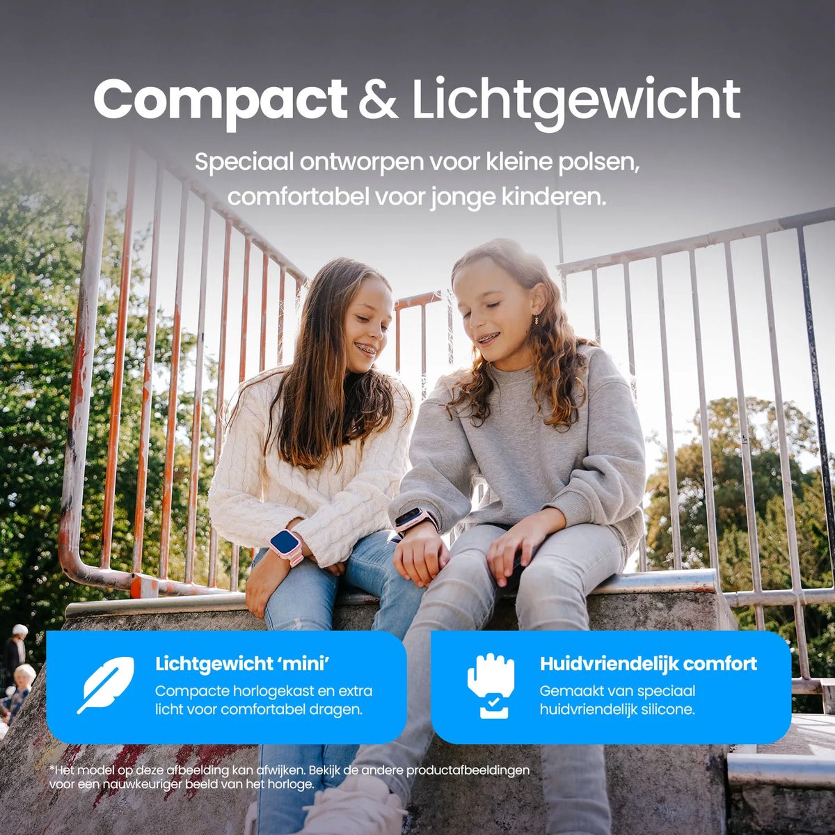 Qlokkie Kiddo Mini GPS Horloge Kind Zwart