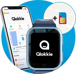 Qlokkie Kiddo Next GPS Horloge Kind Blauw