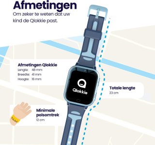 Qlokkie Kiddo Next GPS Horloge Kind Zwart
