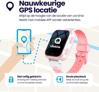Qlokkie Kiddo Next GPS Horloge Kind Zwart