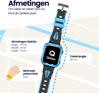 Qlokkie Kiddo Play GPS horloge kind blauw