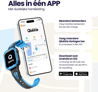 Qlokkie Kiddo Play GPS horloge kind blauw