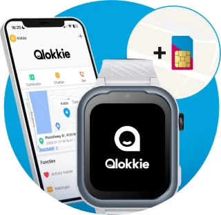 Qlokkie Kiddo Pro GPS Horloge Kind Grijs
