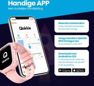 Qlokkie Kiddo Pro GPS Horloge Kind Grijs