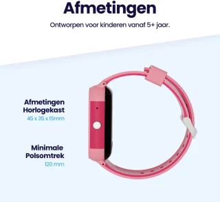 Qlokkie Kiddo Slim 2 Roze - GPS horloge