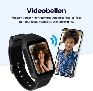Qlokkie Kiddo Slim 2 Zwart - GPS-horloge