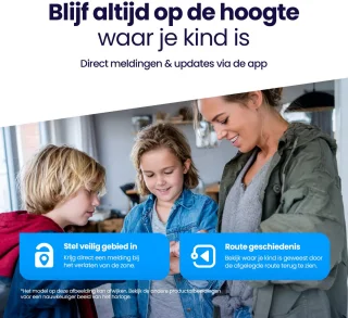 Qlokkie Kiddo Slim 2 Zwart - GPS-horloge
