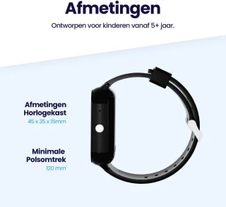 Qlokkie Kiddo Slim 2 Zwart - GPS-horloge