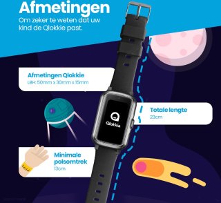 Qlokkie Kiddo Slim GPS horloge kind blauw
