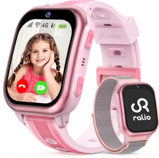 Ralio R5 Plus smartwatch kinderen roze/zwart/blauw