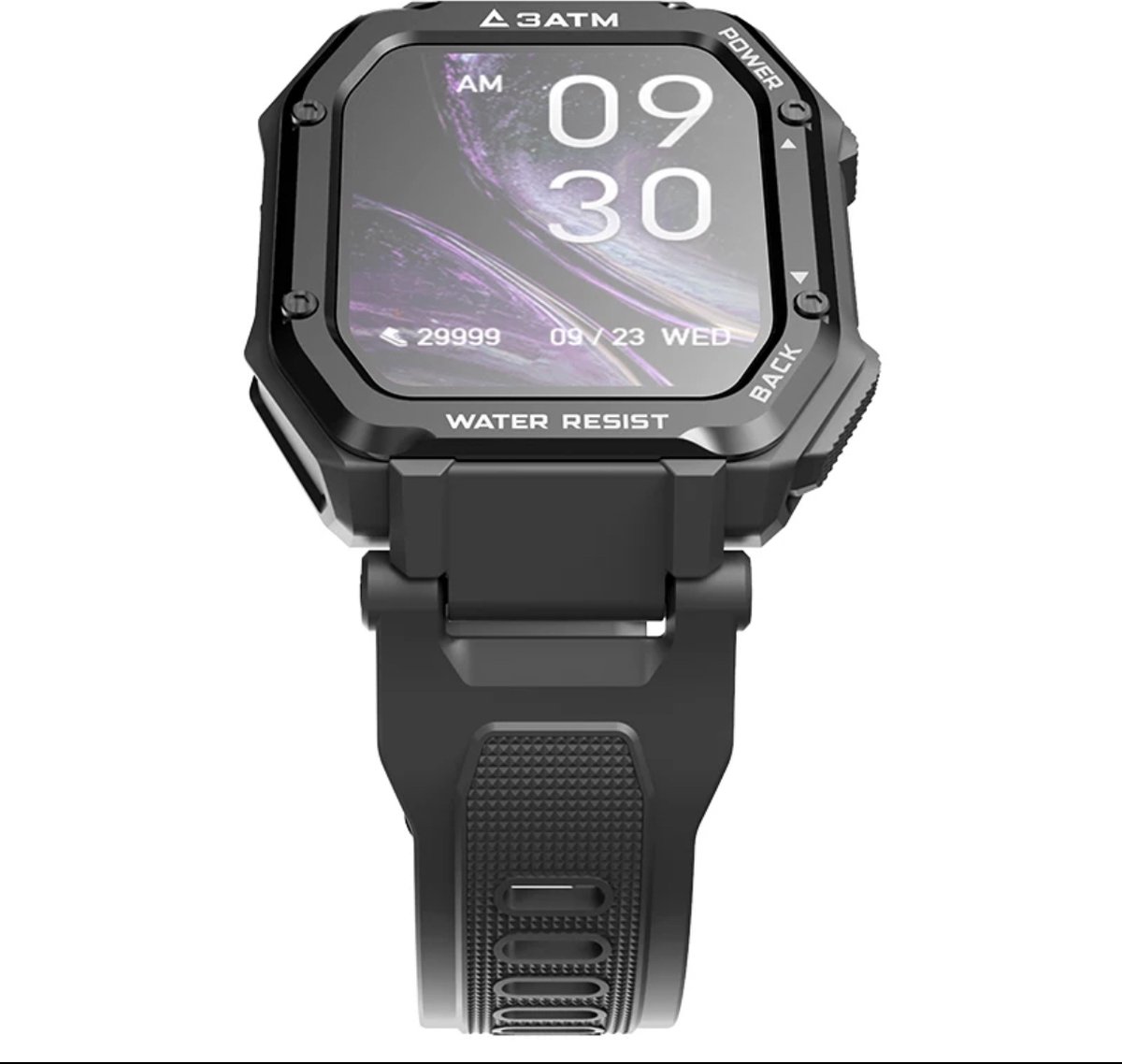 Rankos C16 Smartwatch met zwart siliconen bandje