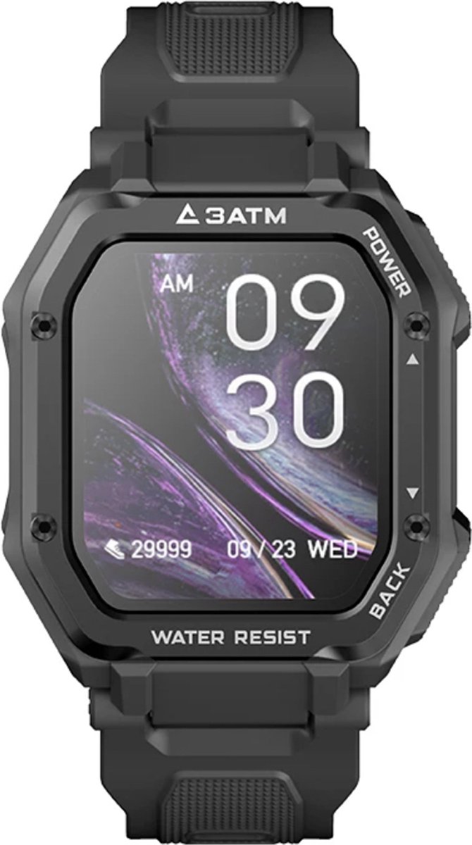 Rankos C16 Smartwatch met zwart siliconen bandje