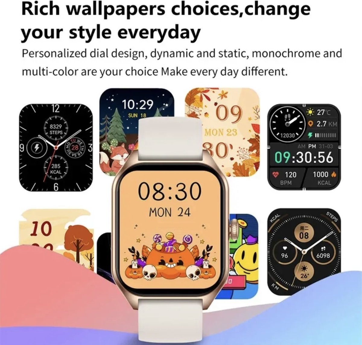 Rankos H40 Smartwatch Zwart Siliconen