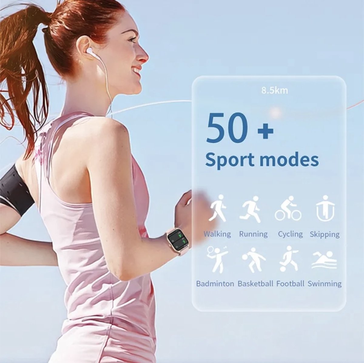 Rankos H40 Smartwatch Zwart Siliconen