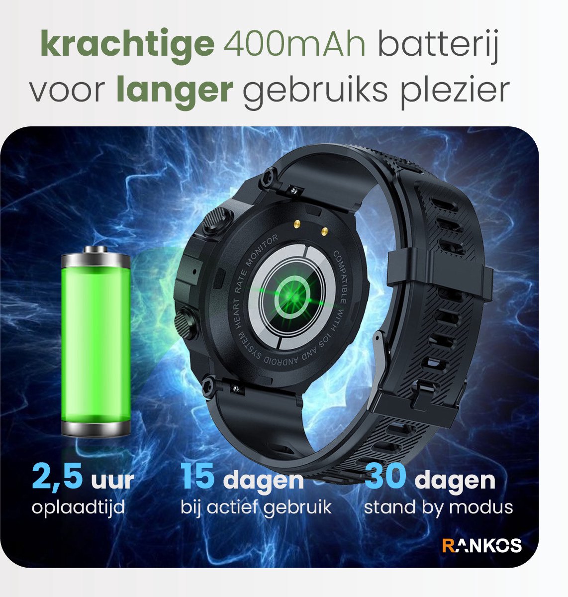Rankos K22 Sporthorloge Groen