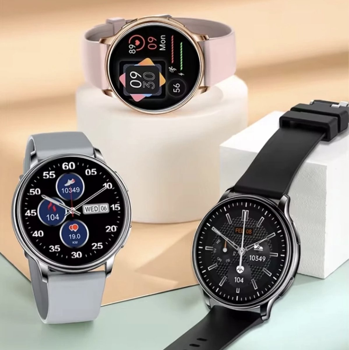 Rankos KM10 Smartwatch Zwart Siliconen