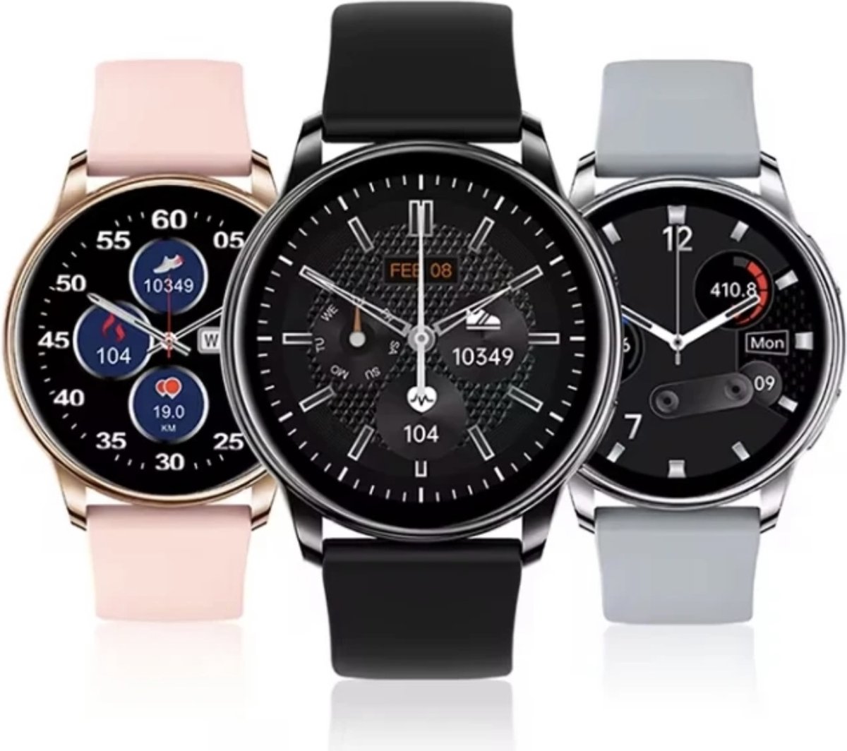 Rankos KM10 Smartwatch Zwart Siliconen