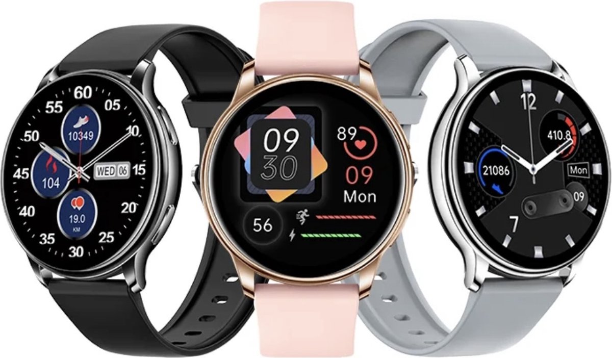 Rankos KM10 Smartwatch Zwart Siliconen
