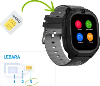 Rebel Cactus SKY Zwart - Kindersmartwatch