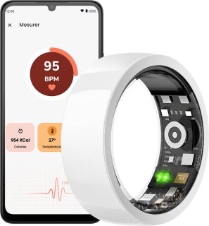 Riversong Gezondheids- en Activiteitstracker Ring Wit