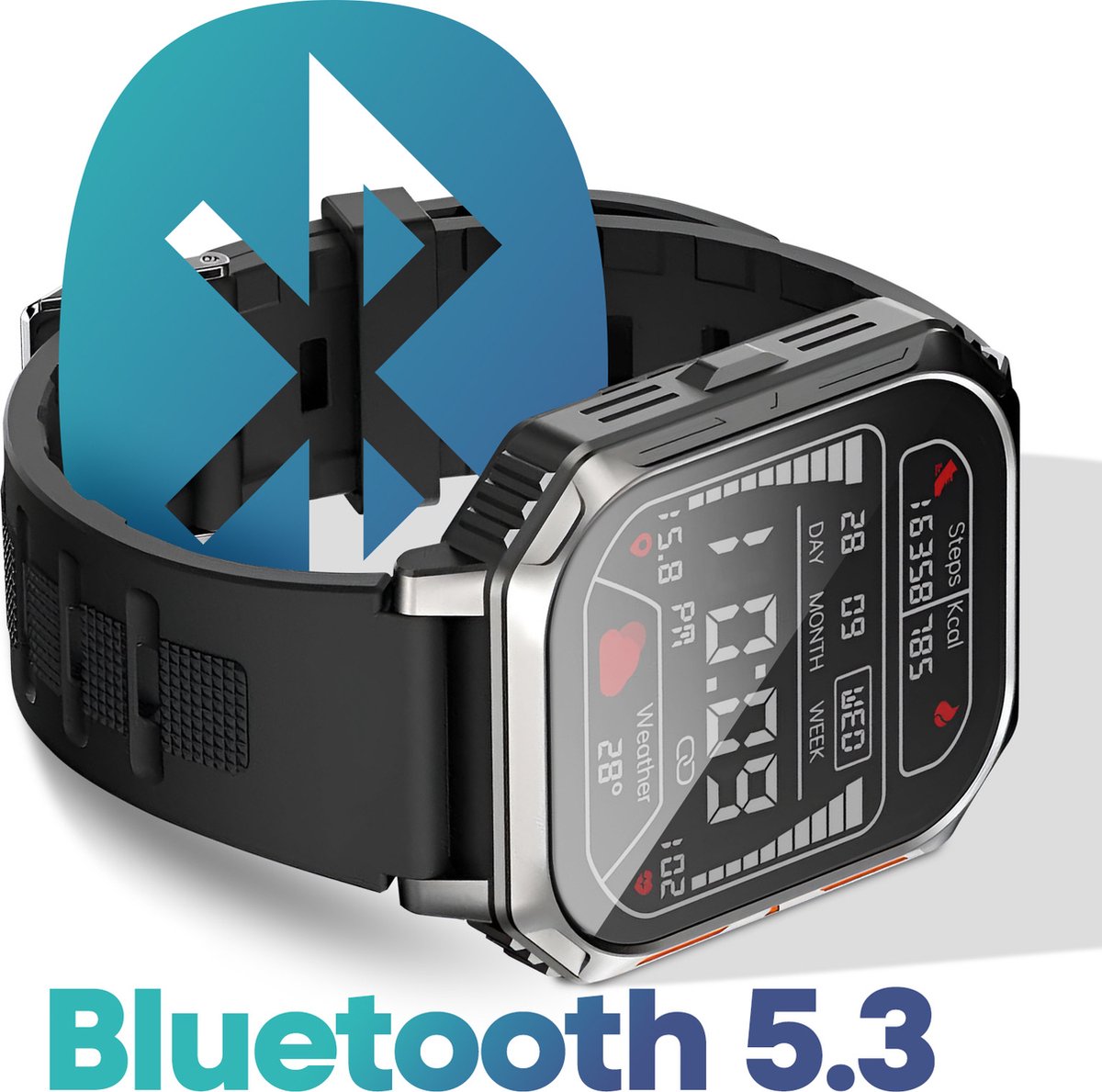 Riversong Motive 8S Sport Smartwatch Zwart