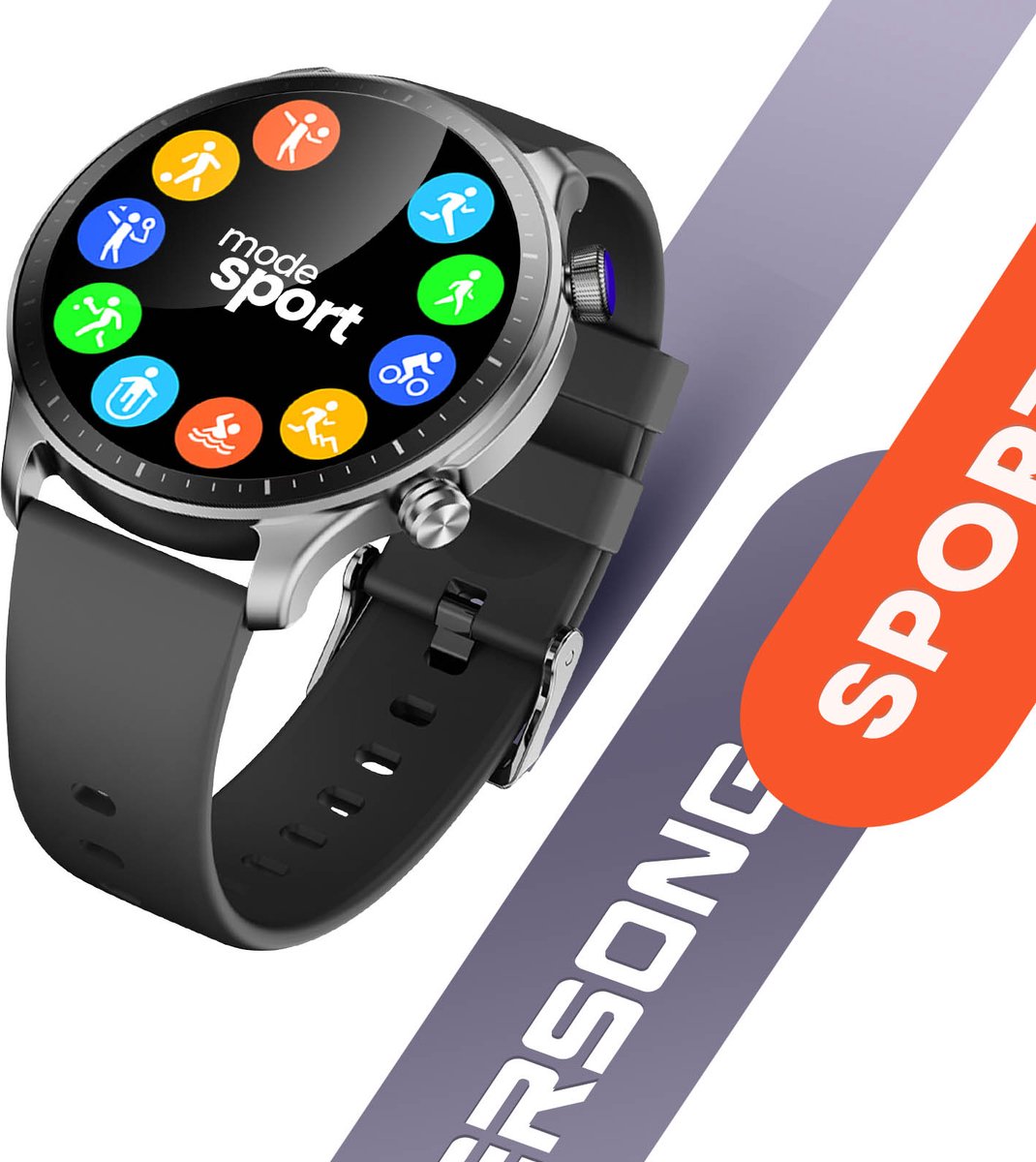 Riversong Motive 9 Pro Smartwatch Zwart