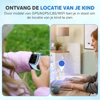 Rock&Rose 4G GPS Kinder Smartwatch Blauw