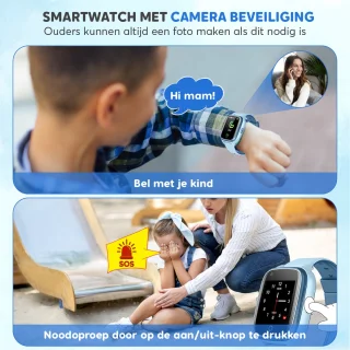 Rock&Rose 4G GPS Kinder Smartwatch Blauw