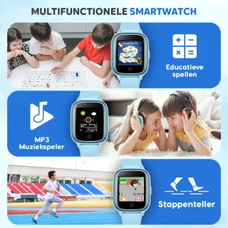 Rock&Rose 4G GPS Kinder Smartwatch Blauw