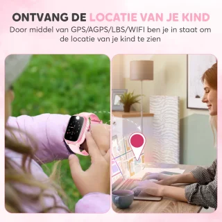 Rock&Rose 4G GPS Kinder Smartwatch Roze