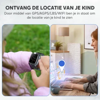 Rock&Rose 4G GPS Kinder Smartwatch Zwart