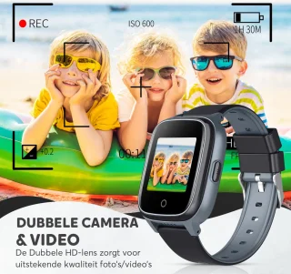 Rock&Rose 4G GPS Kinder Smartwatch Zwart