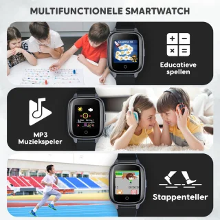 Rock&Rose 4G GPS Kinder Smartwatch Zwart