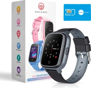 Rock&Rose 4G GPS Kinder Smartwatch Zwart
