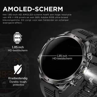 Royal Empire AK Smartwatch Heren 53mm Inclusief Silicone Bandje