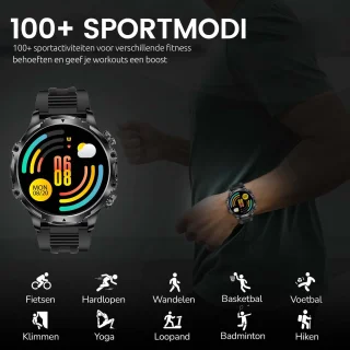 Royal Empire AK Smartwatch Heren 53mm Inclusief Silicone Bandje