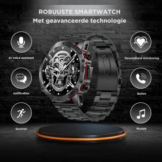 Royal Empire AK56 Smartwatch Heren 47MM Zwart