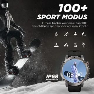 Royal Empire AK56 Smartwatch Heren 47MM Zwart