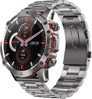 Royal Empire AK56 Smartwatch Heren Zilver 47MM