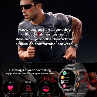 Royal Empire AK59 Smartwatch Heren 45mm Zwart
