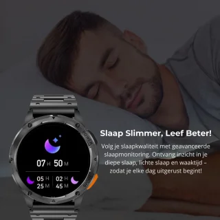 Royal Empire AK59 Smartwatch Heren 45mm Zwart
