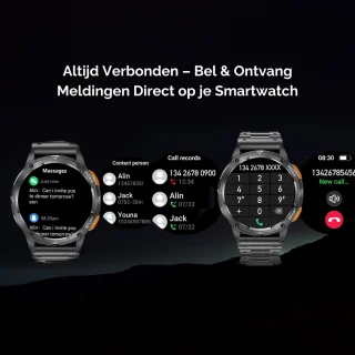 Royal Empire AK59 Smartwatch Heren 45mm Zwart