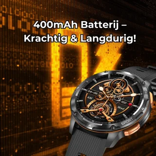 Royal Empire AK59 Smartwatch Heren 45mm Zwart