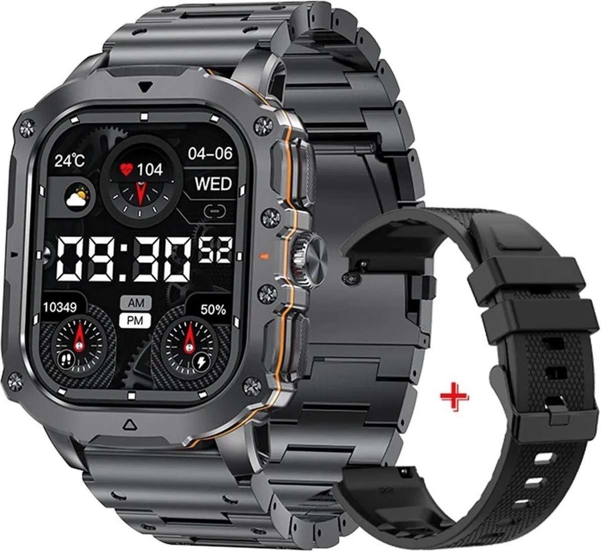 Royal Empire AK72 Smartwatch Zwart 45mm Heren