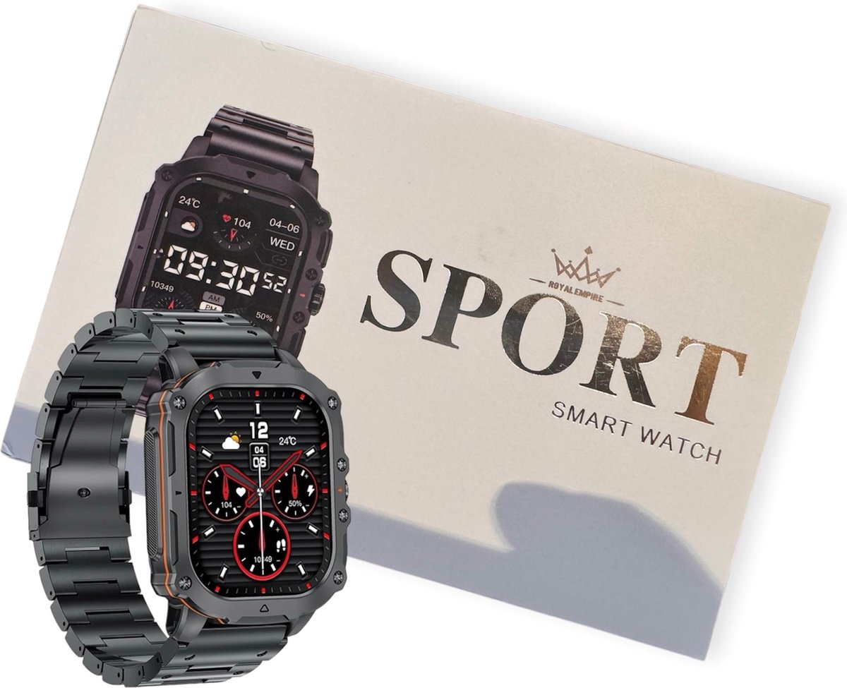 Royal Empire AK72 Smartwatch Zwart 45mm Heren