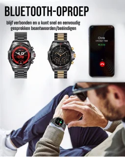 Royal Empire Amoled PRO Smartwatch 46MM Zwart/Goud Heren