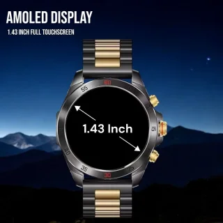 Royal Empire Amoled PRO Smartwatch 46MM Zwart/Goud Heren