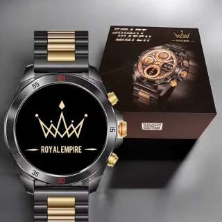 Royal Empire Amoled PRO Smartwatch 46MM Zwart/Goud Heren