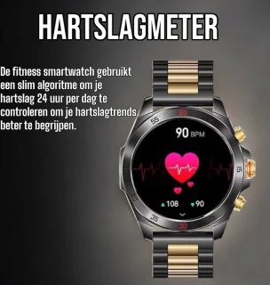 Royal Empire Amoled PRO Smartwatch 46MM Zwart/Goud Heren