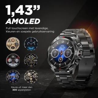 Royal Empire Amoled PRO Smartwatch Heren 46MM Zwart
